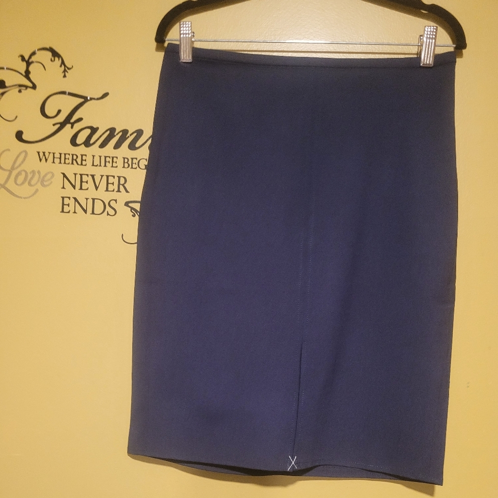 J. Crew Italian Four Season Wool Classic Blue Pencil Skirt